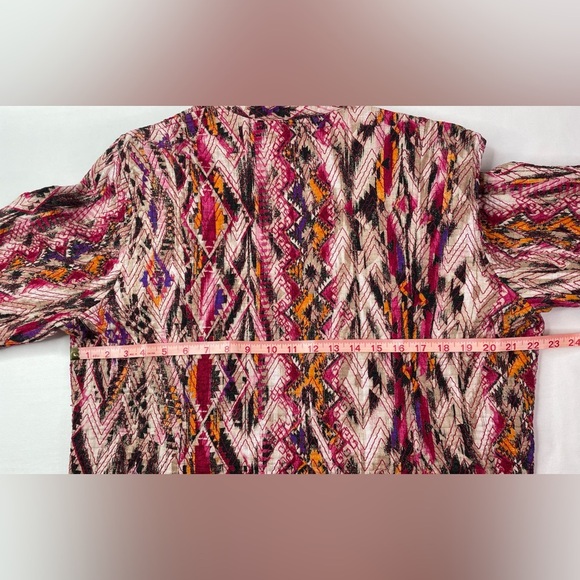 Chico's Rina in Gladiolus Pink Tribal Quilted Reversible Jacket Size Large - Picture 6 of 7